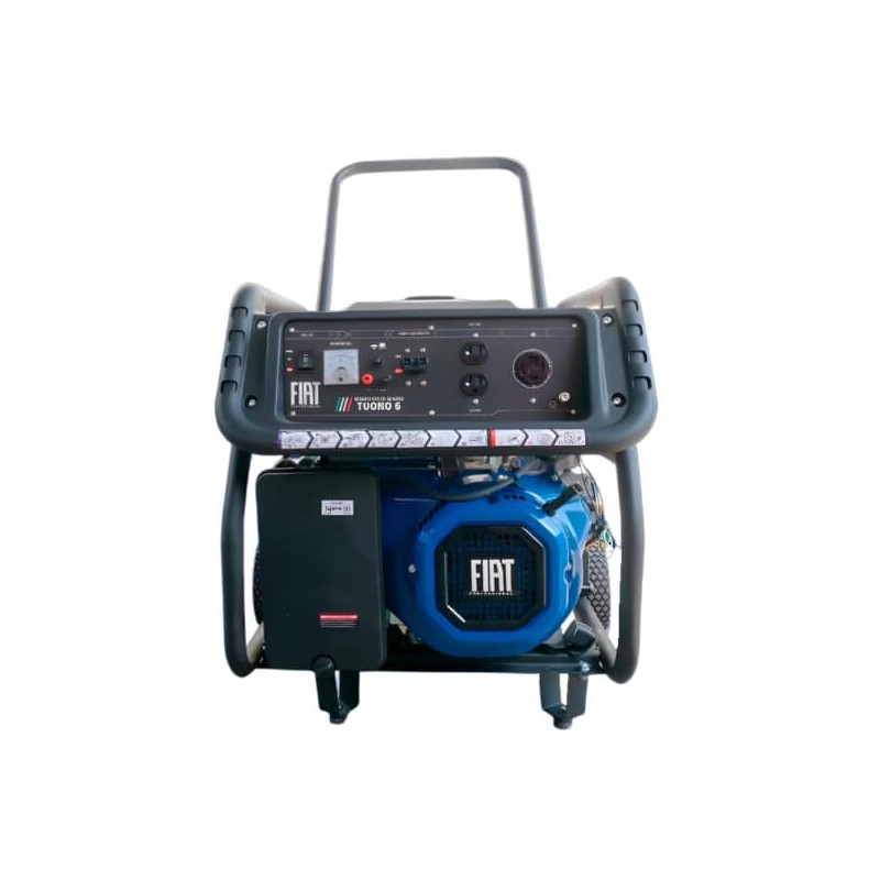 Generador Eléctrico a Gasolina 6000W Monofásico con Motor 14 HP 4T 110/220V Fiat TUONO 6