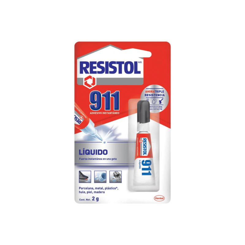 Pegamento Instantáneo 911 Líquido 2g Resistol