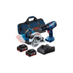 Kit Rotomartillo Inalámbrico GSB 180-LI de 1/2? 18V + Sierra Circular Inalámbrica GKS 18V-57 de 165mm 18V + Kit 2 Baterías 18V y