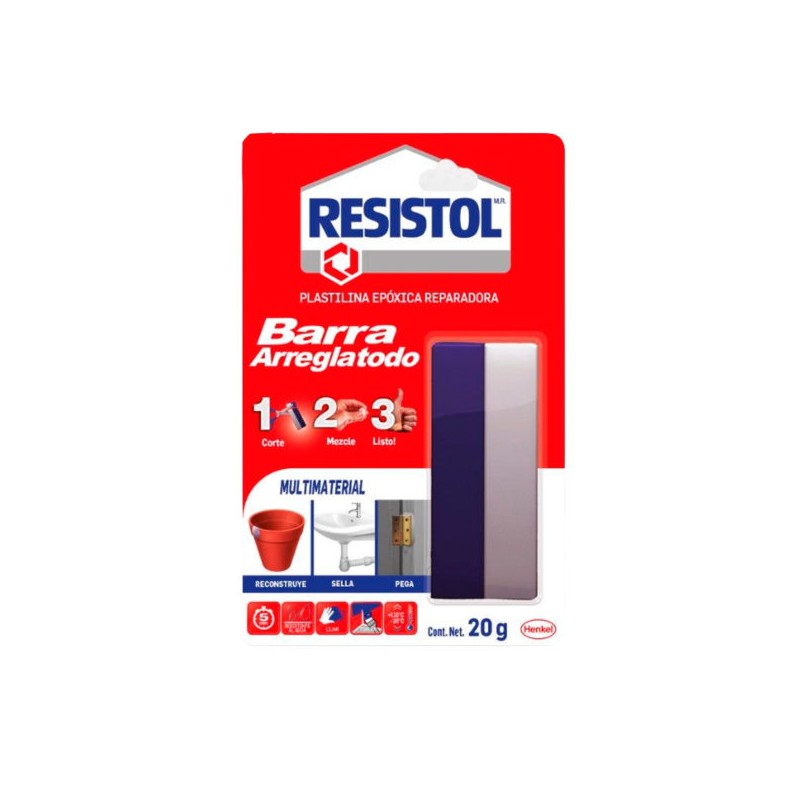 Plastilina Epóxica Barra Arreglatodo 20g Resistol