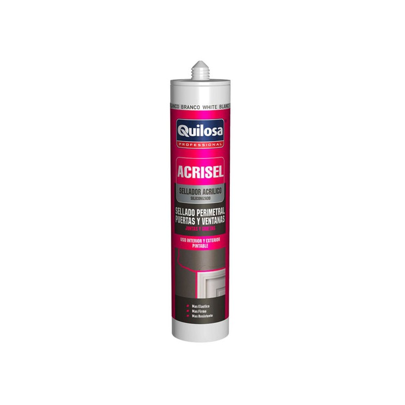 Sellador Acrílico Siliconizado Blanco 300ml Quilosa Acrisel