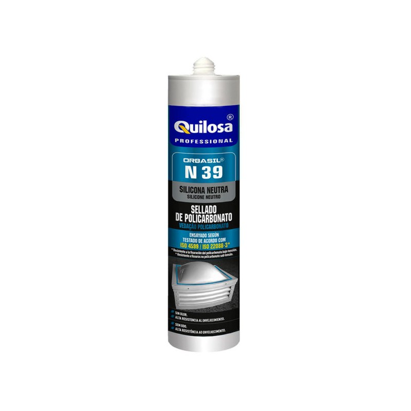 Silicon para Policarbonato, Transparente 300ml Quilosa N-39