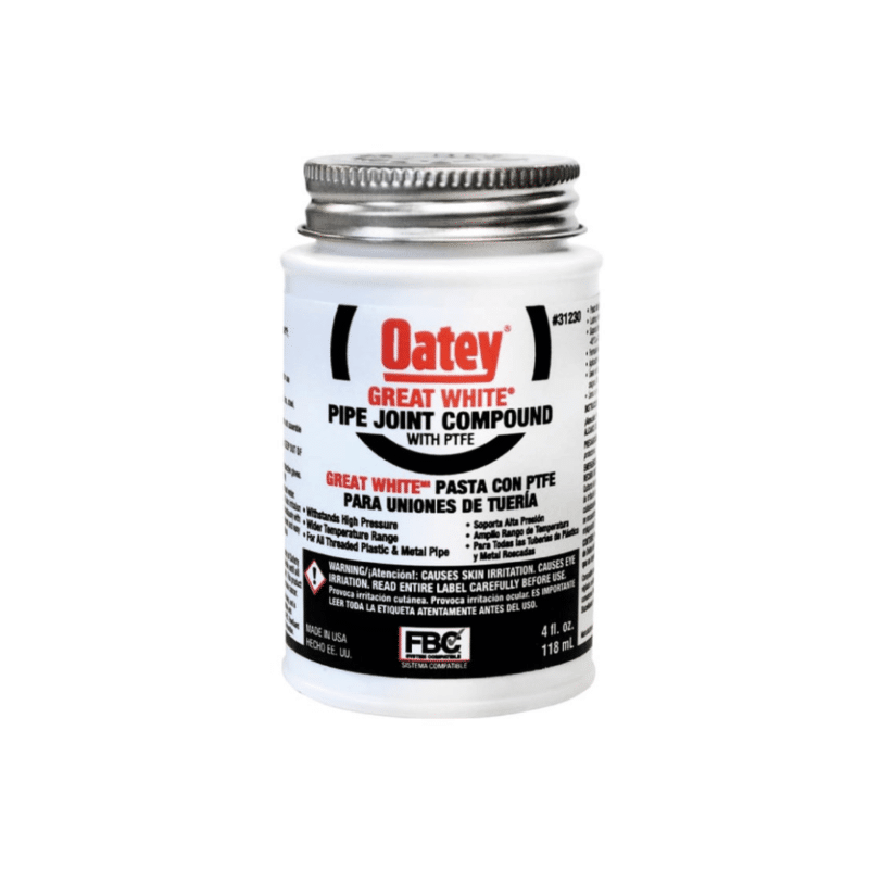 Sellador de Roscas Great White, Pasta con PTFE 4 Oz Oatey 31230