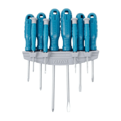 Set de 10 Desarmadores con Organizador Total 619408