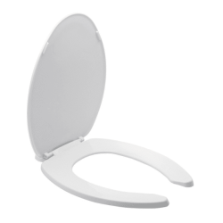 Asiento para WC Elongado Frente Abierto Blanco Helvex AT-2