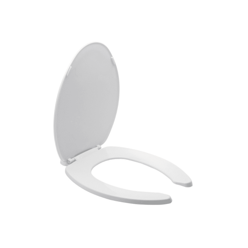 Asiento para WC Elongado Frente Abierto Blanco Helvex AT-2