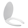 Asiento para WC Elongado Frente Abierto Blanco Helvex AT-2