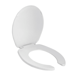 Asiento para WC Redondo Frente Abierto Blanco Helvex ATR-1