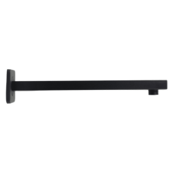 Brazo para Regadera Cuadrado 30cm Negro Mate Metalflu 27313
