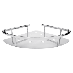 Canastilla para Baño con Base Esquinera Cromo Metalflu 60006