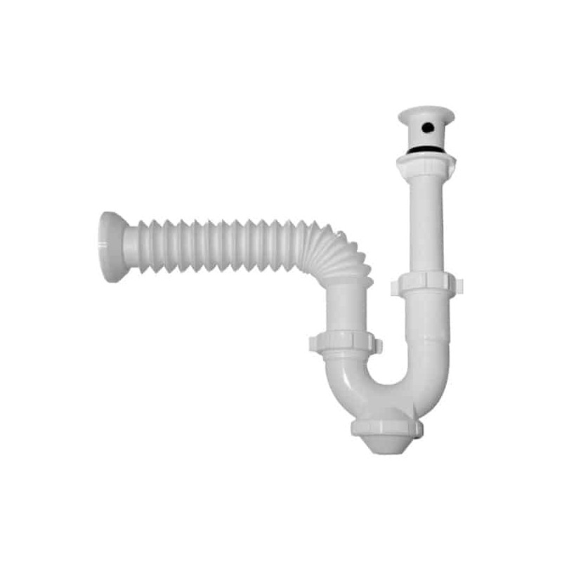 Céspol Flexible con Rejilla de Acero Inoxidable para Lavabo Miber DE-CFLAI