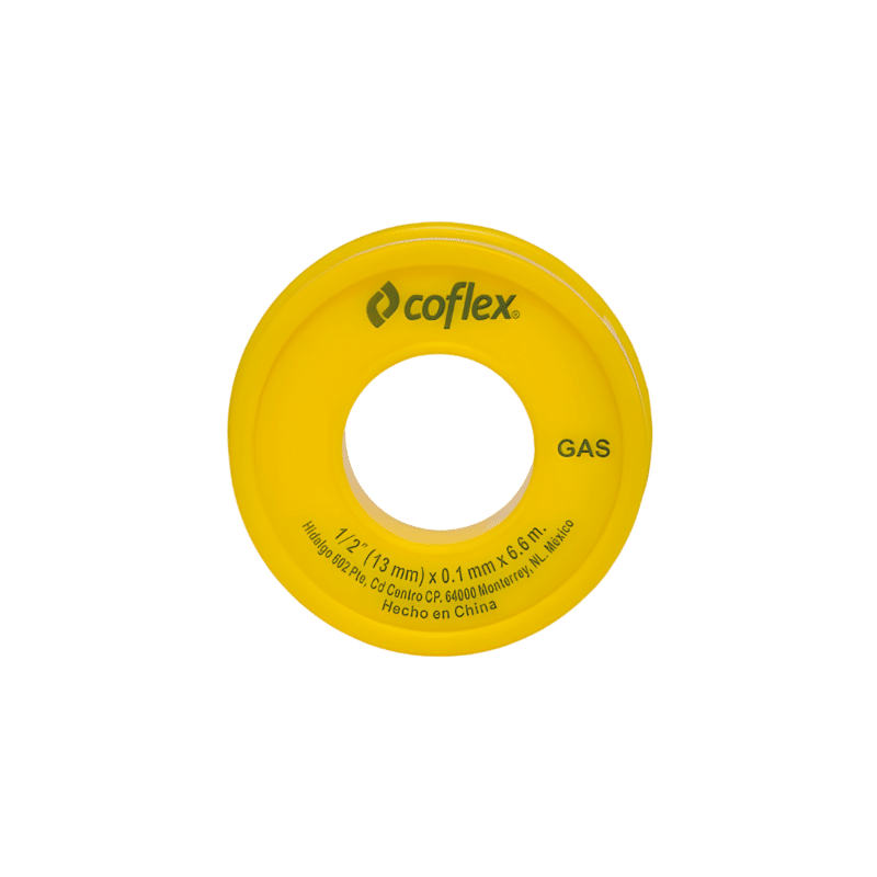 Cinta Selladora de Roscas para Tuberías de Gas 1/2? x 6 metros Coflex WTG12-60