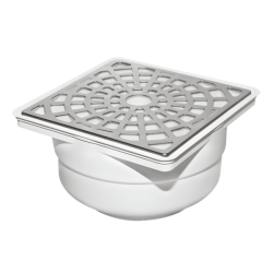 Coladera Universal Cuadrada Rejilla Acero Inoxidable Fleximatic 2602