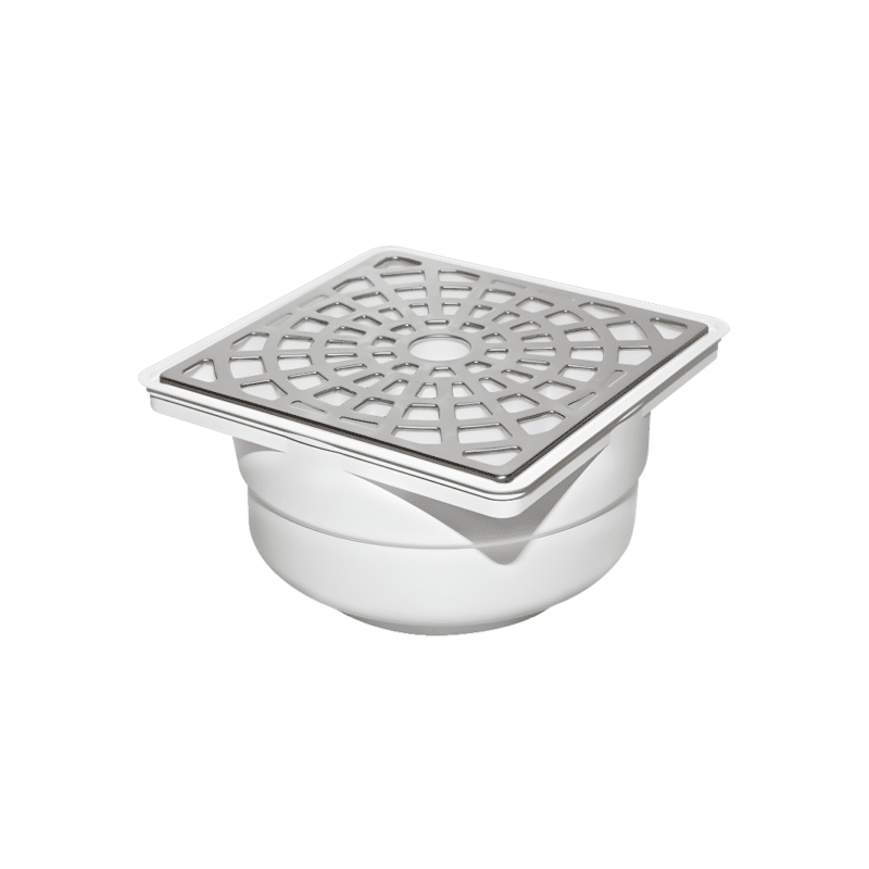 Coladera Universal Cuadrada Rejilla Acero Inoxidable Fleximatic 2602