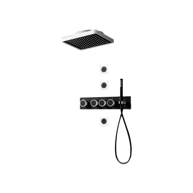 Conjunto de Ducha con Mezclador Termostático y 3 Jets Tecnobath TB65.065