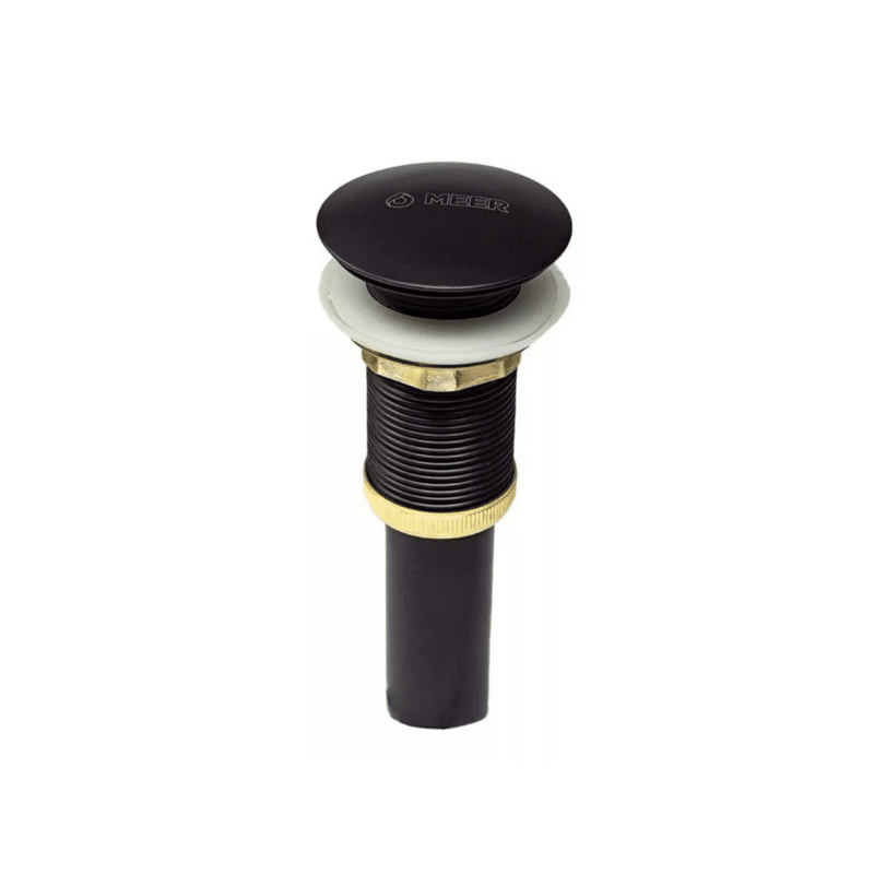 Contra Lavabo de Push sin Rebosadero Negro Mate Meer CANPOP-003
