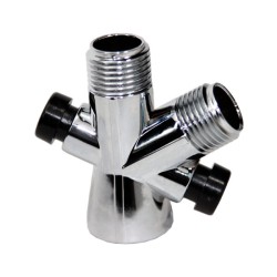 Cruceta Cromada para Regadera de Teléfono ABS Metalflu 13820