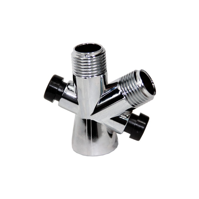 Cruceta Cromada para Regadera de Teléfono ABS Metalflu 13820