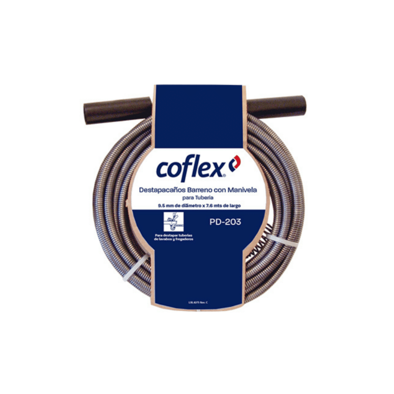 Detapacaños Barreno con Manivela para Tuberías Coflex PD-203