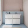 Gabinete Band Blanco Mate con Lavabo Orbis 122cm x 74cm Esbaño 90413