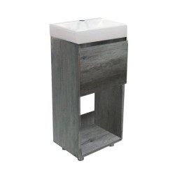 Gabinete con Lavabo a piso Colima Roble de 40.5 cm