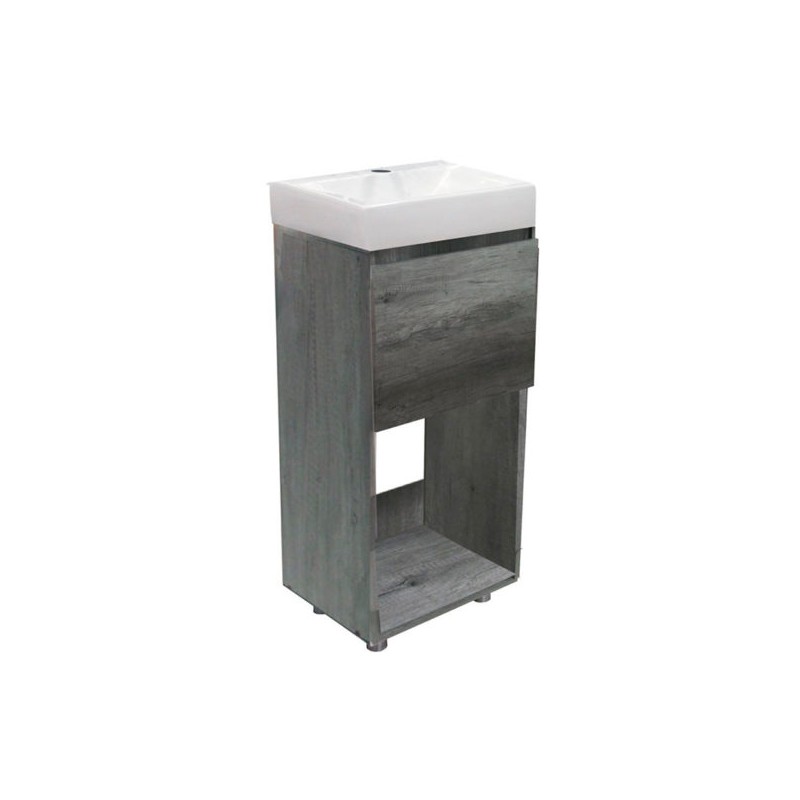 Gabinete con Lavabo a piso Colima Roble de 40.5 cm