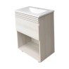 Gabinete con lavabo Coral Polar a piso de 58 cm