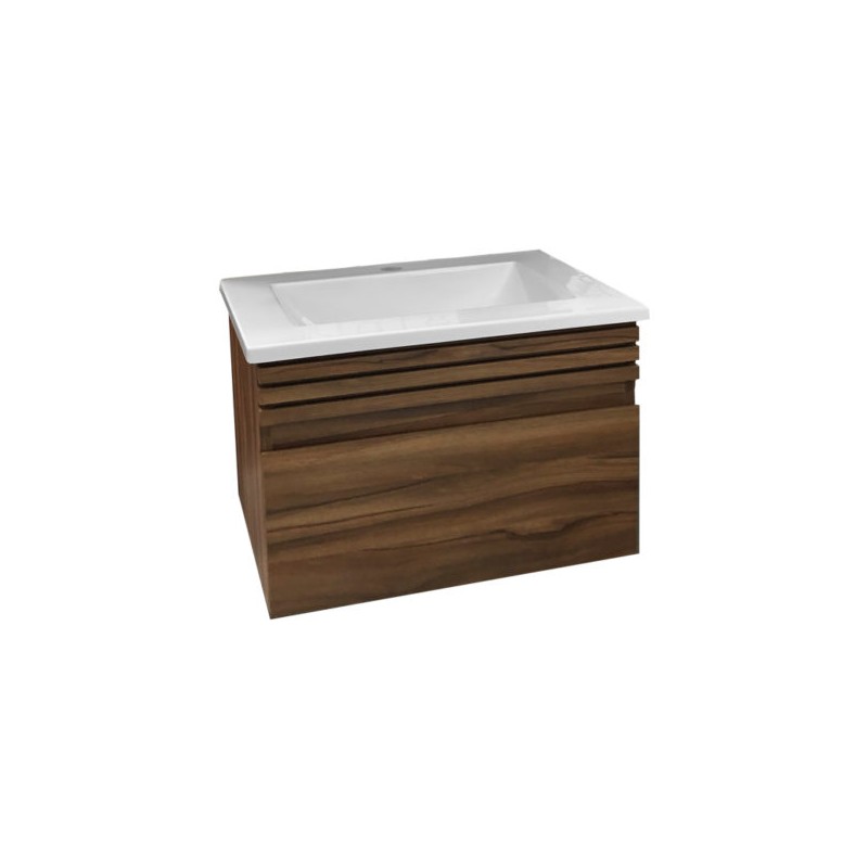 Gabinete con lavabo Suspendido Coral Olivo de 58 cm