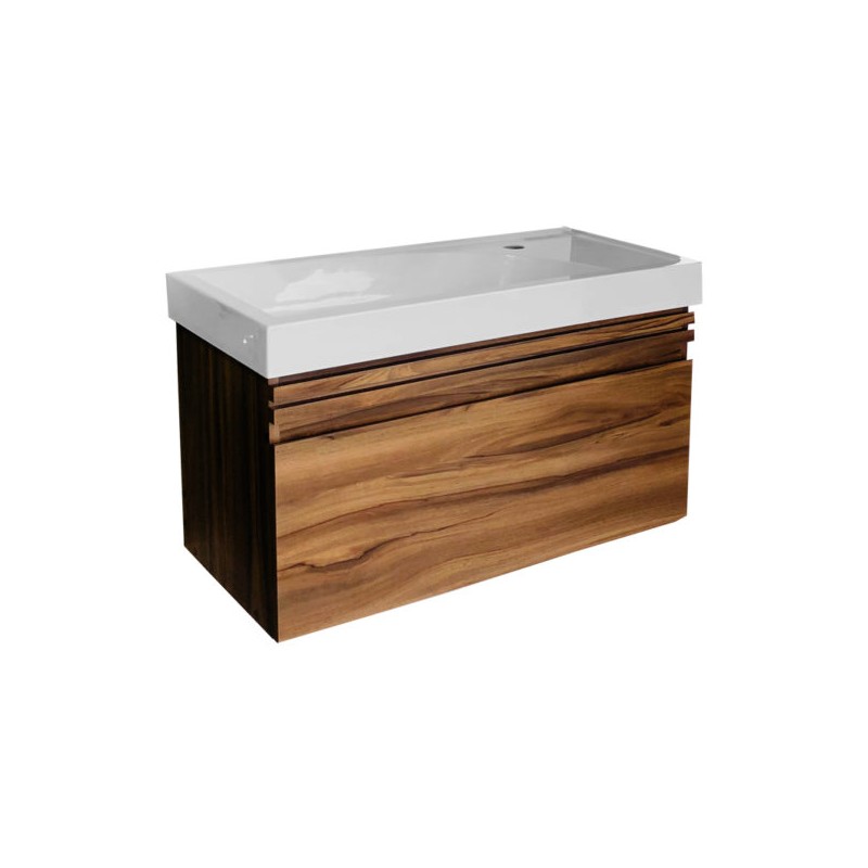 Gabinete con lavabo Suspendido Liah Olivo de 80 cm