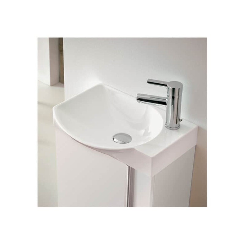Gabinete Elegance Pack Lacado Brillo Blanco con Lavabo Petit 45cm x 34cm Esbaño 90236