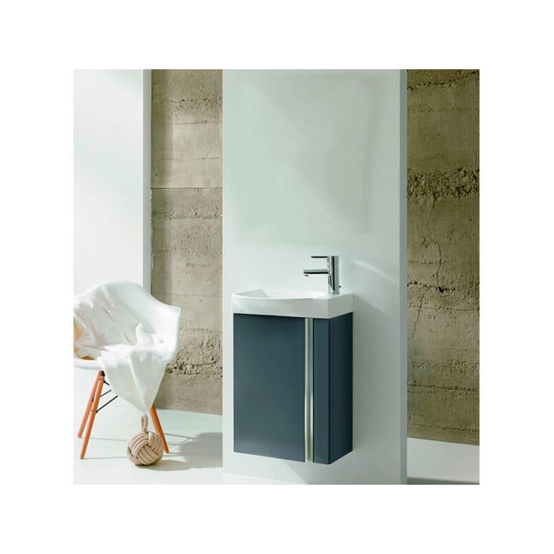 Gabinete Elegance Pack Lacado Brillo Gris con Lavabo Petit 45cm x 34cm Esbaño 90237