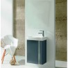 Gabinete Elegance Pack Lacado Brillo Gris con Lavabo Petit 45cm x 34cm Esbaño 90237