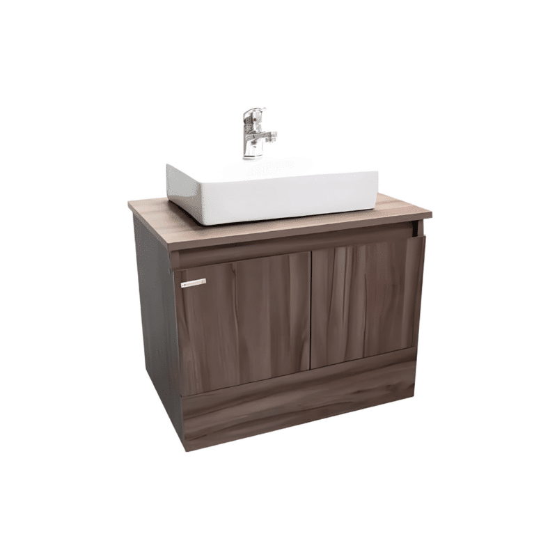 Gabinete Suspendido 60 x 45 x 58cm con Lavabo + Accesorios de Instalación Vanity Pack Olivo Ekon/Ceramosa 62806