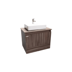 Gabinete Suspendido 60 x 45 x 58cm con Lavabo + Accesorios de Instalación Vanity Pack Olivo Ekon/Ceramosa 62806