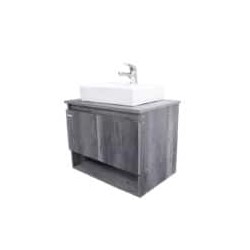 Gabinete Suspendido 60 x 45 x 58cm con Lavabo + Accesorios de Instalación Vanity Pack Roma Lombardia Ekon/Ceramosa  62807