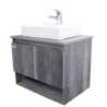 Gabinete Suspendido 60 x 45 x 58cm con Lavabo + Accesorios de Instalación Vanity Pack Roma Lombardia Ekon/Ceramosa  62807